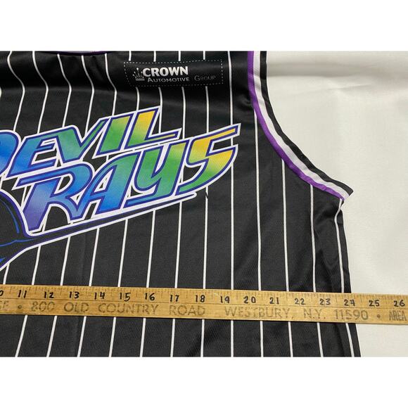 Destroyer Rocks XL Black ~ Tampa Bay Devil Rays Phillips #35 MLB Baseball Jersey - Picture 3 of 11